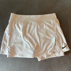 Nike Women's White Skort with Black Logo